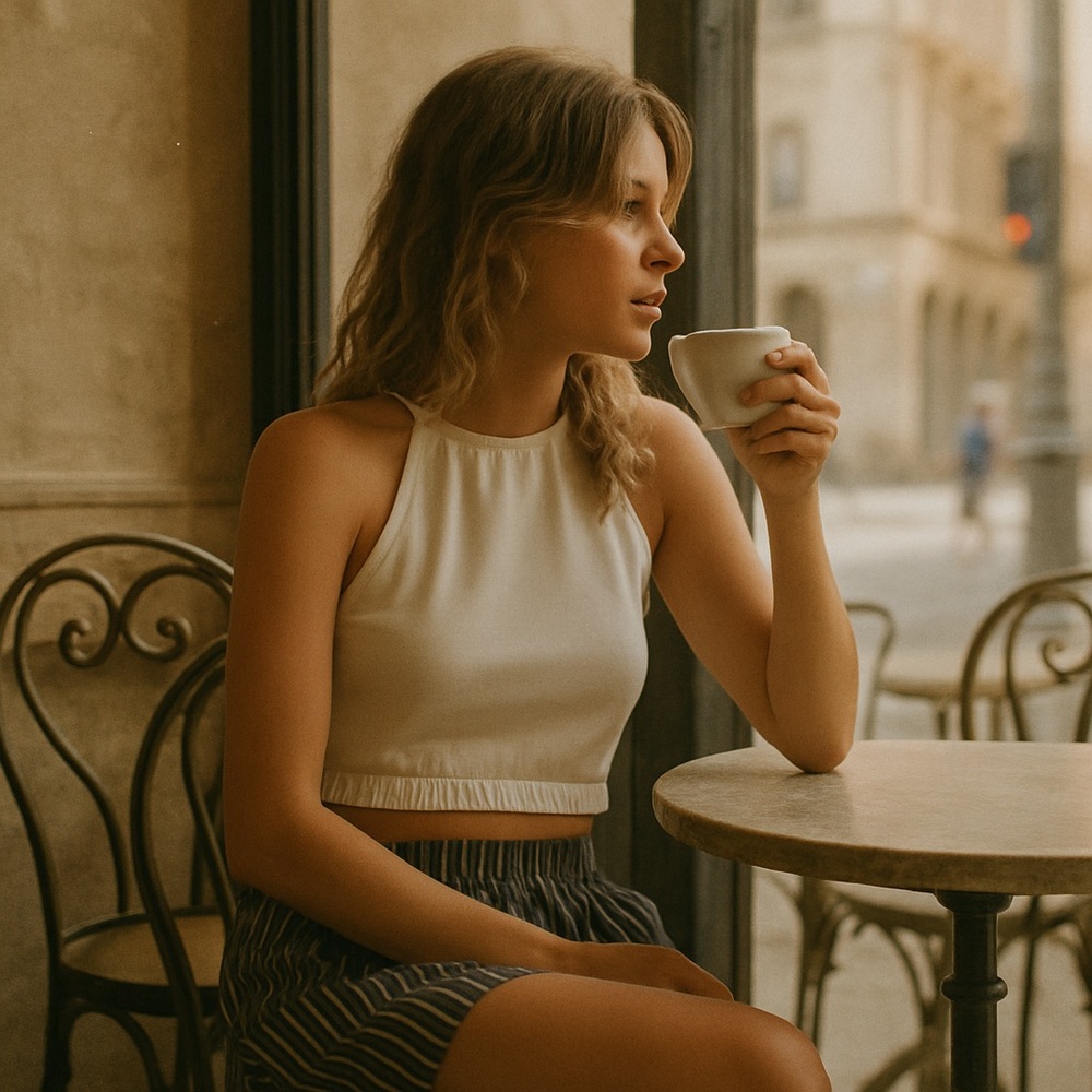 Zara White Cropped Tank with Smocked Hem – Size S